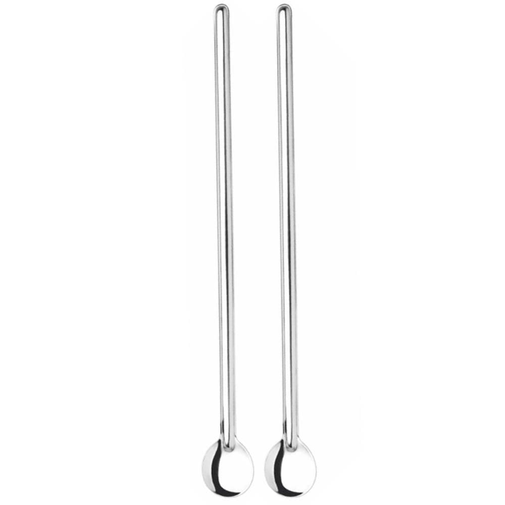 2 Colheres Bailarina Inox para Drinks Gin Coquetel Suco Long