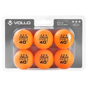 Kit com 6 Bolas Tênis de Mesa Ping Pong 3 Estrelas Profissional Amador Competições Vollo