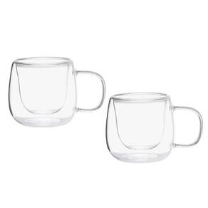 Xícara Para Café Em Vidro Borossilicato Com 2 Peças 80ml Mimo Style