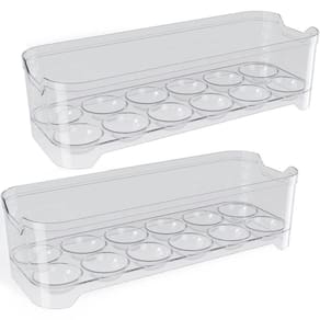Kit 2 Organizadores de Geladeira Porta Ovos 12un 28x10x7,5cm