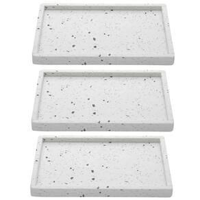 Conjunto 3 Bandejas de Mármore Terrazzo Lyor 26,5x17x2cm Ban