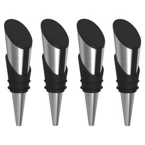4 Tampas para Garrafa de Vinho Inox Nylon Silicone Tramontin