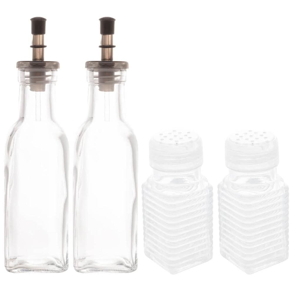 Porta Azeite e Vinagre Saleiro Pimenteiro Kit 4 Potes para T
