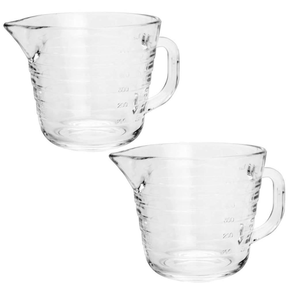 2 Jarras Medidoras de Vidro 700ml cada Lyor Copos Medida Rec