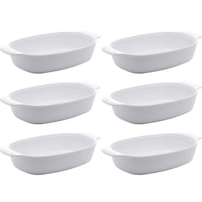6 Travessas de Melamina para Restaurante 31cm Servir Guarniç