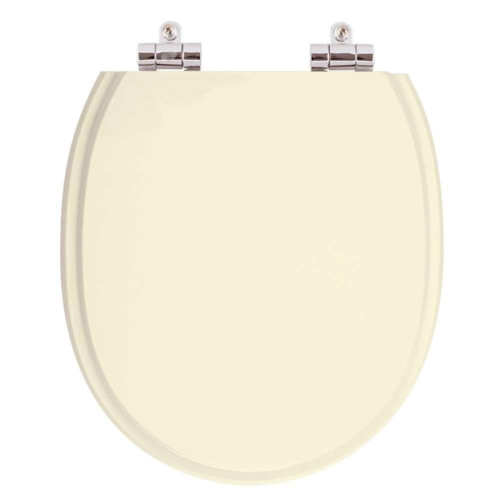 Assento Sanitario Poliester Com Amortecedor Village Creme Para Vaso Deca