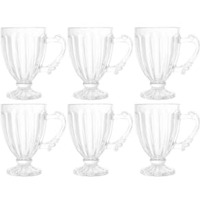 Jogo de Xícaras de Café 6 peças Taças Pequenas 100ml Cristal