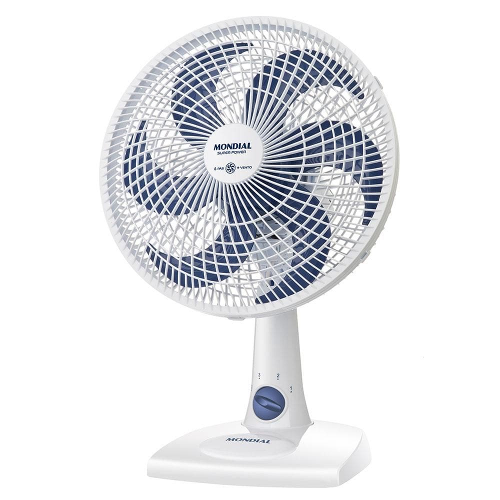 Ventilador de Mesa 30cm Mondial VSP30W 6 Pás Branco 220V