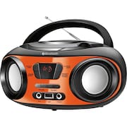 Rádio com CD, FM, Potência 8WRMS, Bluetooth, Entradas USB e Auxiliar Mondial Up BX-18 Preto/Laranja