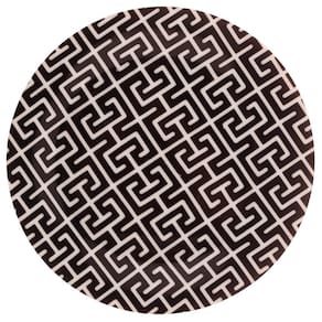 Prato de Sobremesa em Porcelana Egypt Lyor 19,5cm Raso Preto