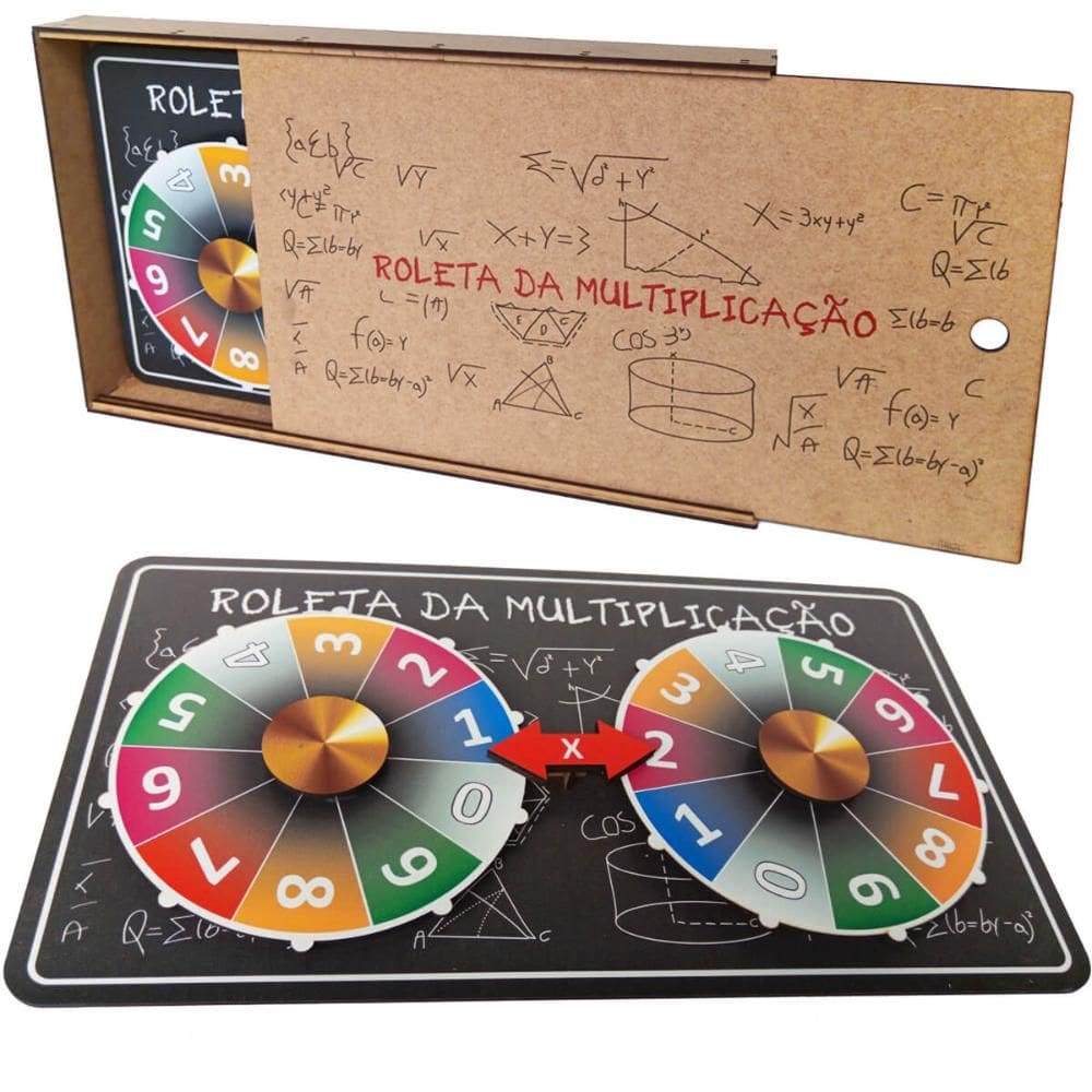 Jogo de Matemática Roleta da Multiplicação Educativo Pedagóg