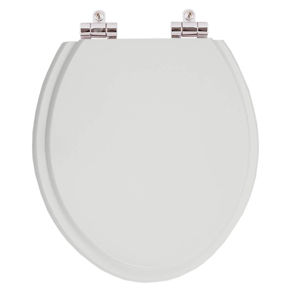 Assento Sanitario Poliester Com Amortecedor Sabara Cinza Claro Para Vaso Icasa