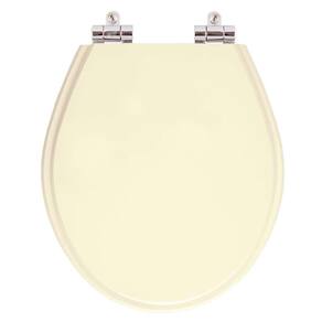 Assento Sanitario Poliester Com Amortecedor Ravena Creme Para Vaso Deca