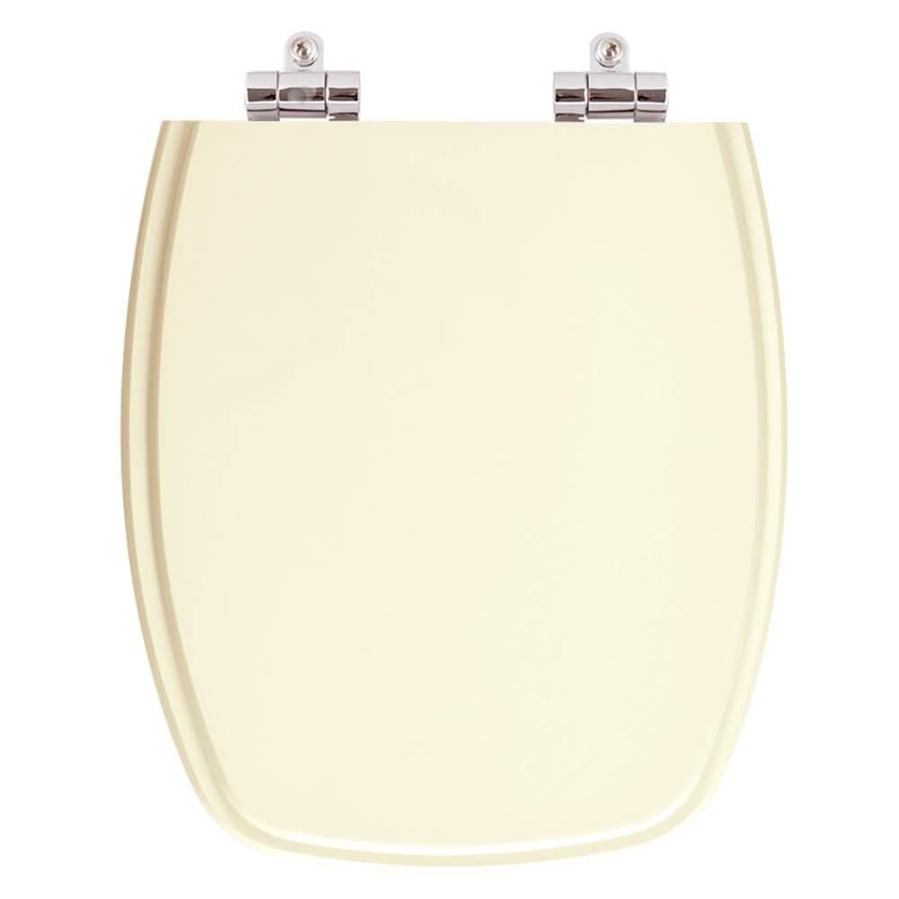 Assento Sanitario Poliester Com Amortecedor Stylus Marfim (bege) Para Vaso Celite