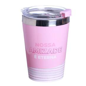 Copo Nossa Amizade É Eterna Semi-térmico 300 Ml Com Tampa