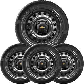 4Un Calota Centro Roda Corsa Celta Montana Black Piano