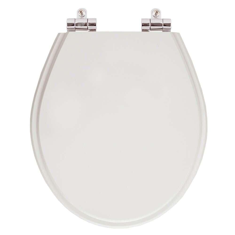 Assento Sanitário Poliester Soft Close Studio Cinza Real para bacia Deca