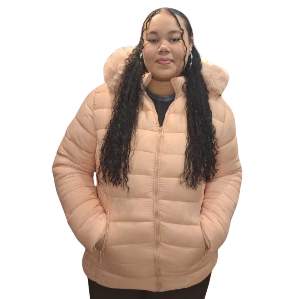Jaqueta Feminina Plus Size Peluciada Nylon
