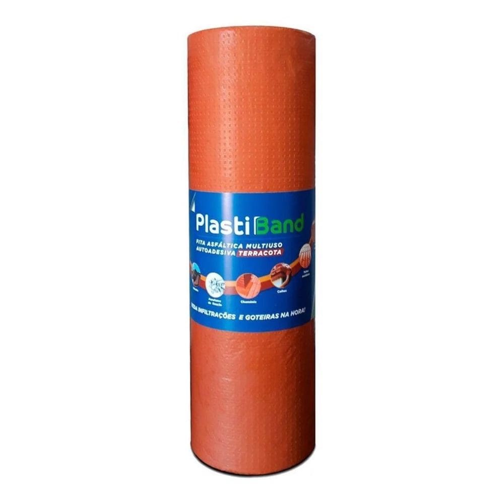 Manta Asfáltica Terracota 45 Cm X 10 Metros 3 Peças