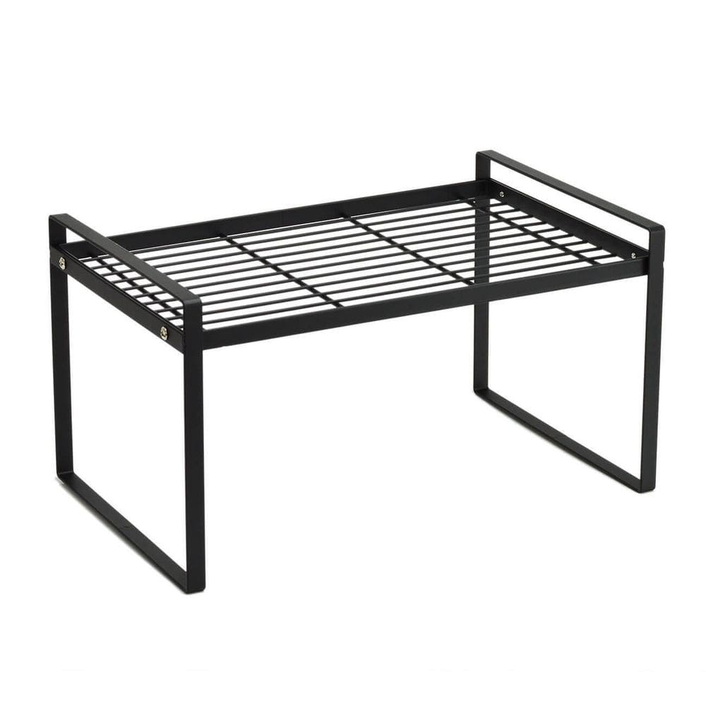 Rack Organizador De Prateleira Armários 32Cm Preto Fosco