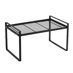 Rack Organizador De Prateleira Armários 32Cm Preto Fosco