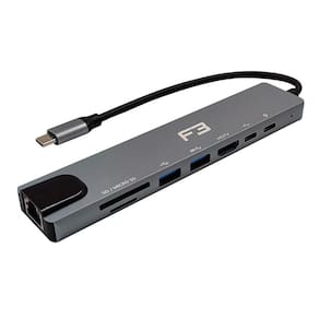 Adaptador USB-C para RJ45 - HUB 8 Portas - Gigabit - F3 JC-TYC-860