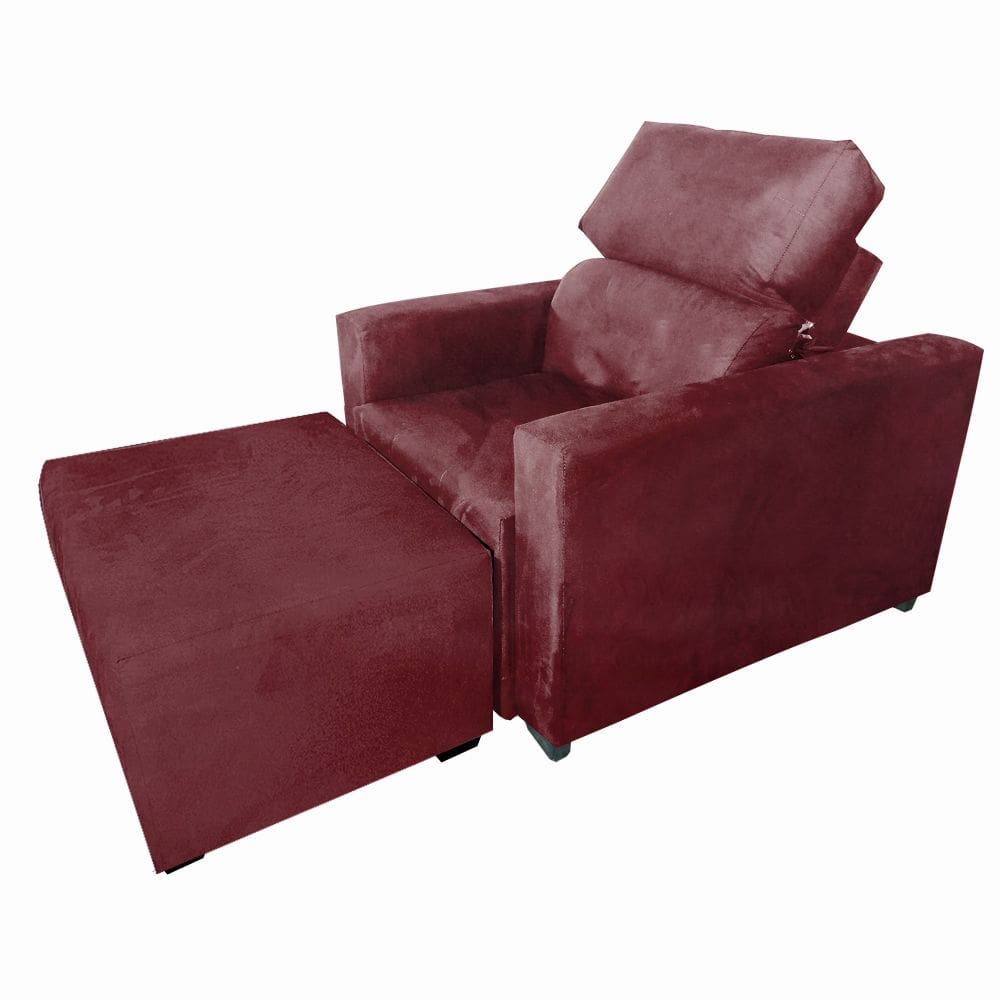 Poltrona Sofa Amamentação Retrátil e Reclinável Veneza + Puff Bella Bordo