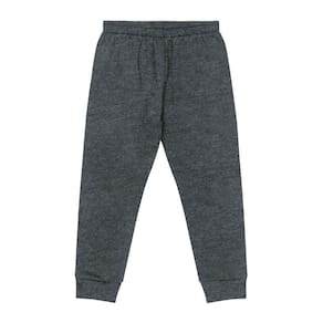 Calça Moletom Flanelado com Punho Infantil Unissex Grafite Kyly