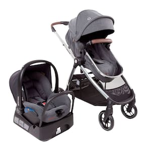 Carrinho Com Bebê Conforto Travel System Anna Luxe Trio Twillic Grey - Maxi Cosi