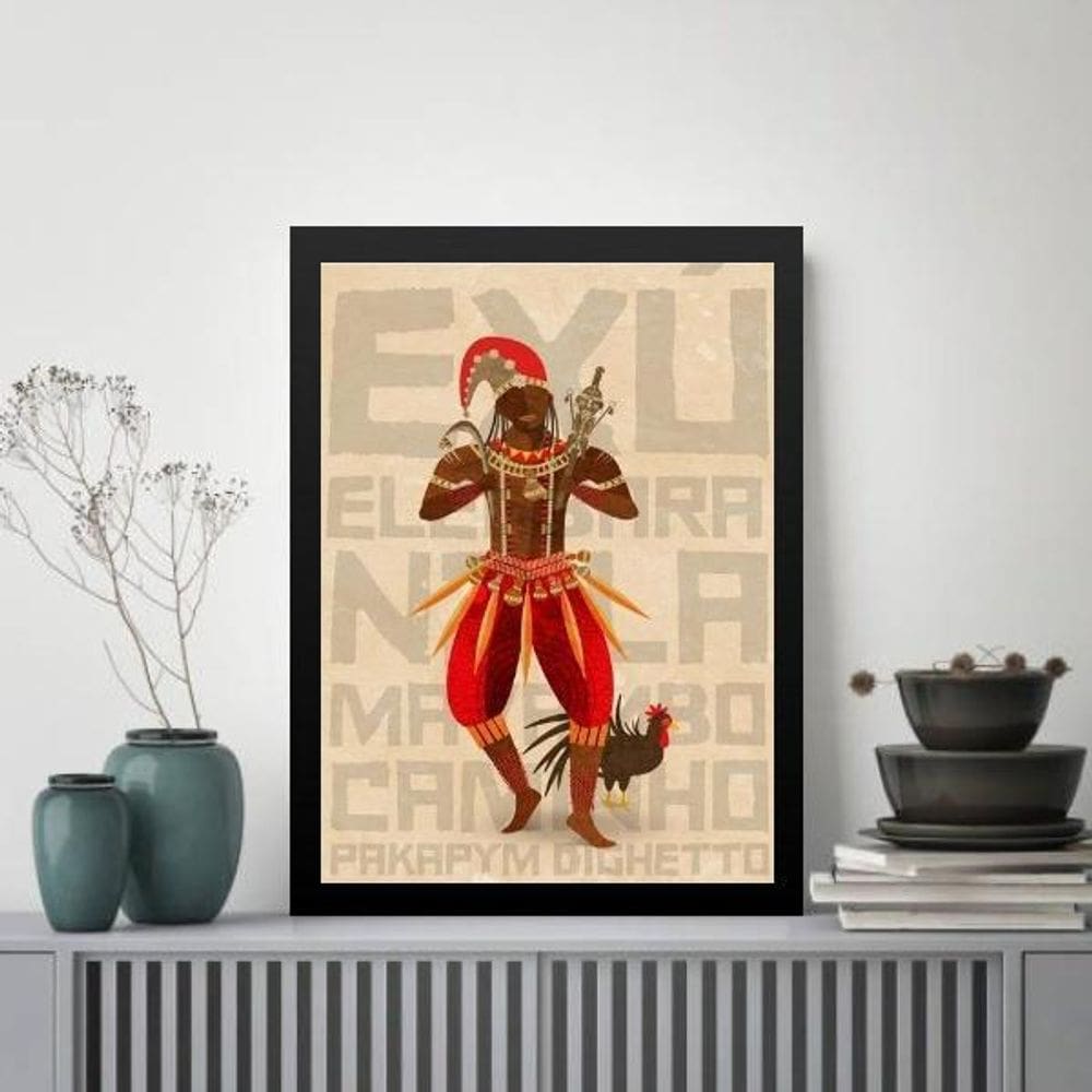 Quadro Decorativo Exú Elegbara 33X24Cm