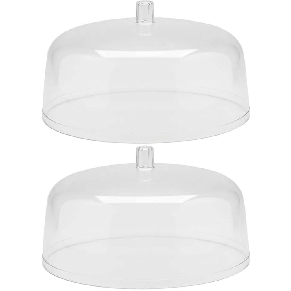 Kit 2 Cúpulas para Prato de Bolo 30cm Tampas Boleira Natural Cozinha Padaria Confeitaria OU