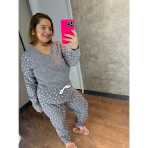 kit 3 pijamas em algodão manga longa Inverno Estampado