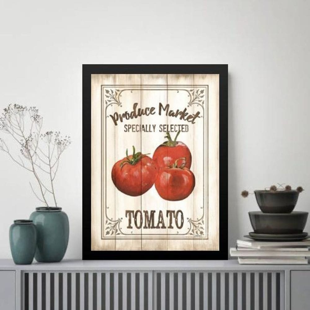 Quadro Vintage Para Cozinha Tomate 33X24Cm