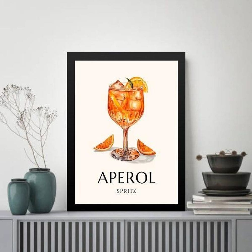 Quadro Decorativo Coquetel Alcoolico 24X18Cm