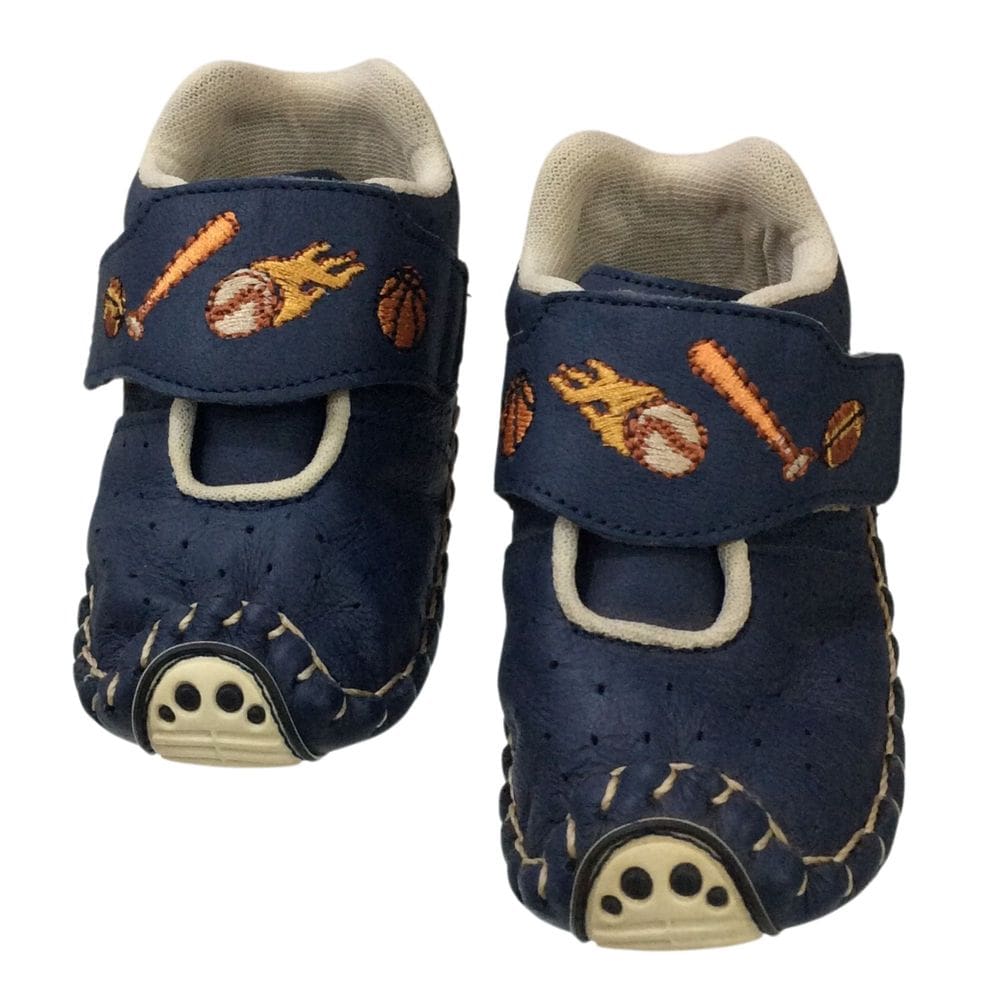 Sapato infantil masc Couro Doce bebê Azul Marinho