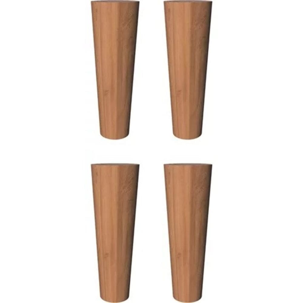 4 Pés Palito 15cm + 4 Chapinhas + 4 Sapatas + 20 Parafusos - JM3