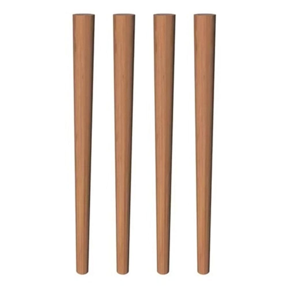 Kit Com 4 Pés Palito Madeirado 60 CM E Acessórios