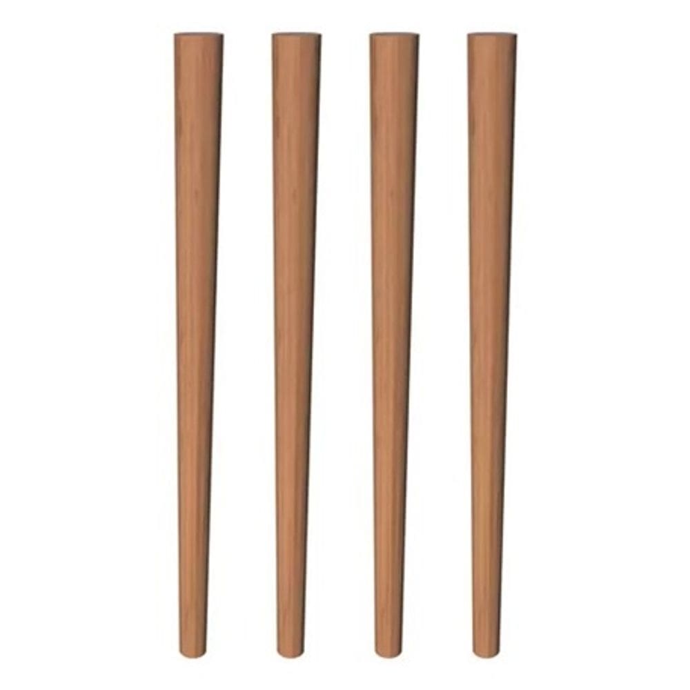 Kit 4 Pés Palito 75 Cm Para Móveis Com Chapinhas Sapatas E Parafusos