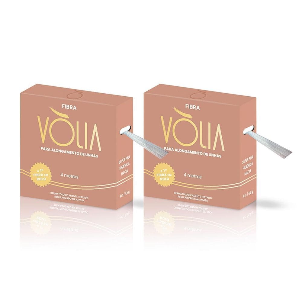 Kit 2 Fibras De Vidro Alongamento De Unhas Rolo 4M, Vlia