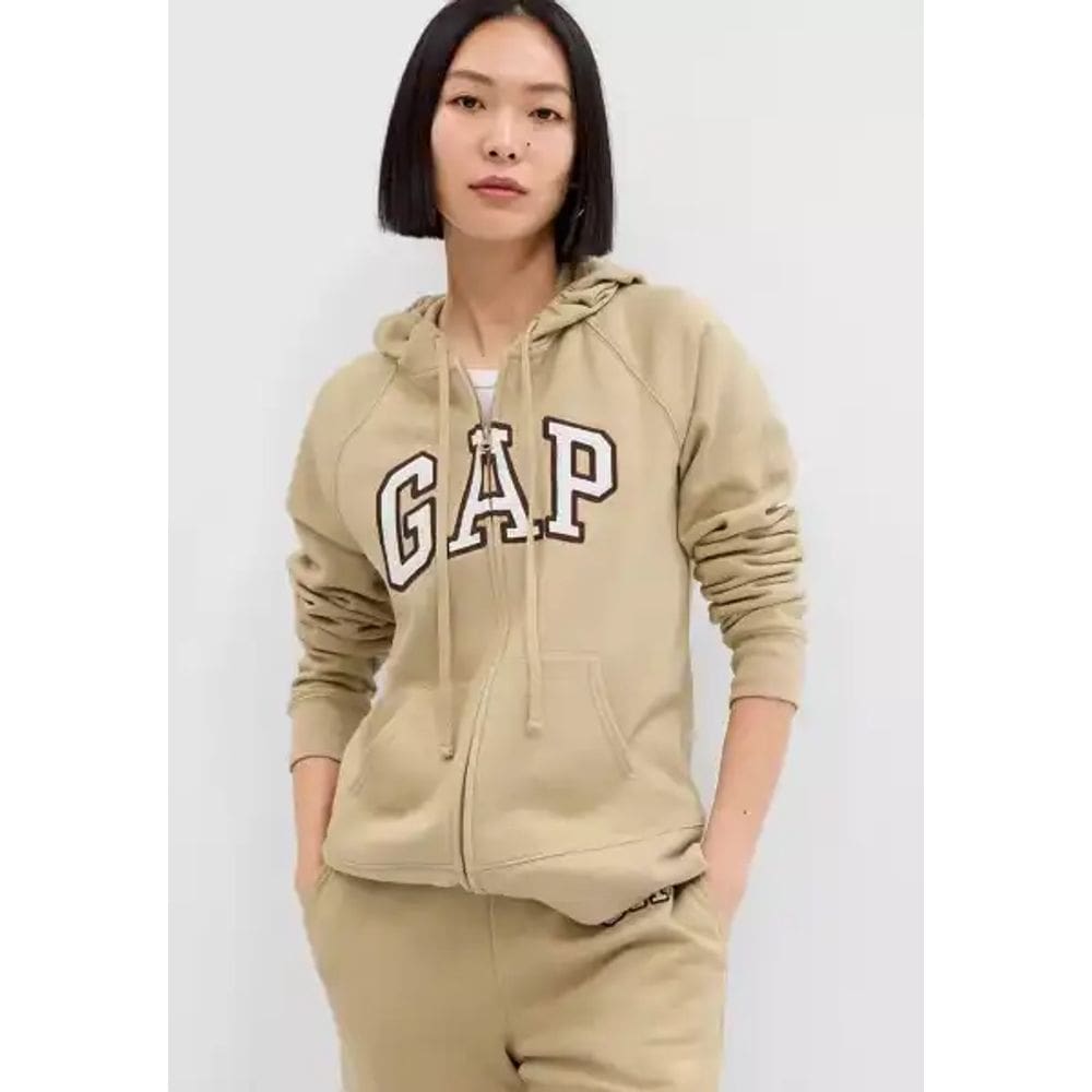 Blusa De Moletom Gap Logo Bordado Marron
