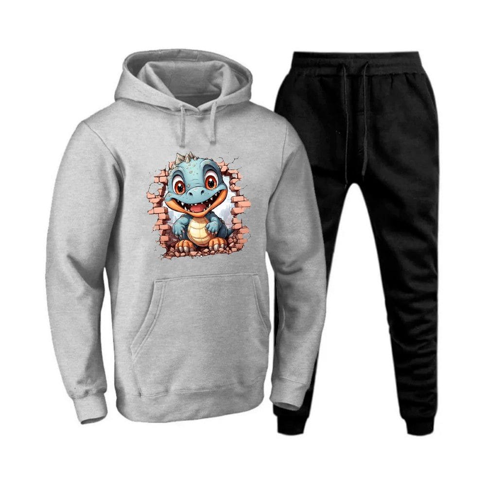 Conjunto de Frio Moletom Canguru Com Capuz 50% Algodao e Calça Lisa Com Bolso Confortavel Treino