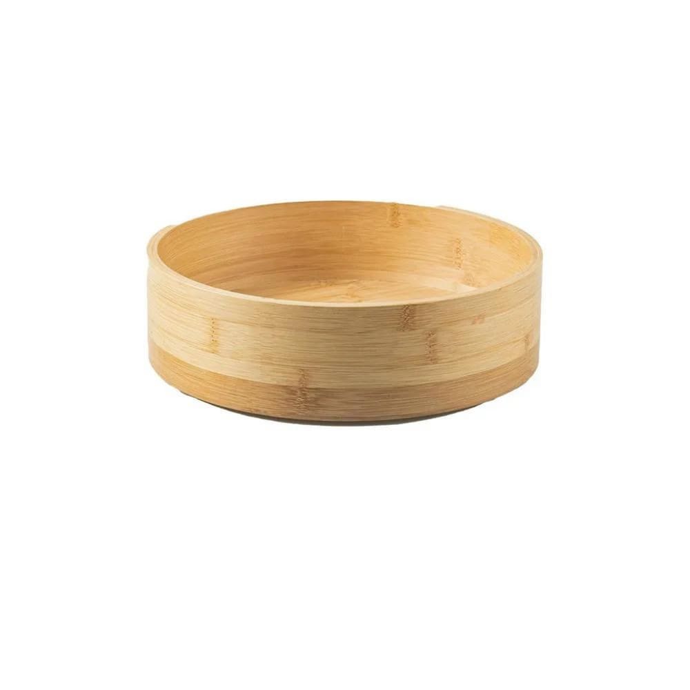 Organizador Giratório Alto Em Bambu Keep 25cm Ou