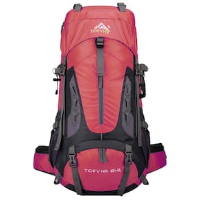 Mochila Trilha Alpinista Mala Viagem Camping Vermelho Impermeavel WCT FITNESS