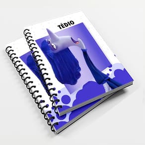 Caderno Universitário 96 fls Pers Divertidamente 2 Tedio