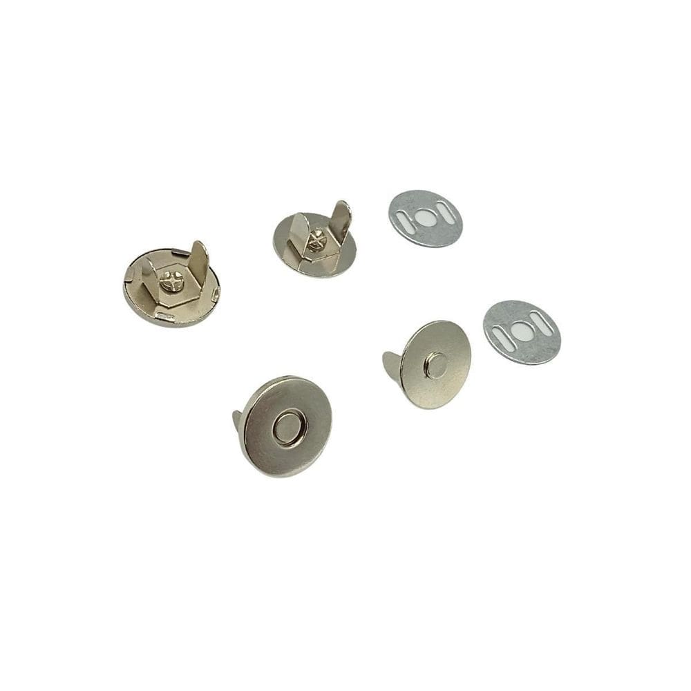 Botão Imã Fino 14Mm Níquel - 100 Und