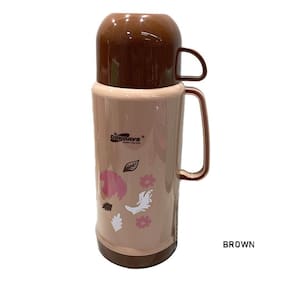 Garrafa Térmica Flower 600ml - Marrom - Quanhe