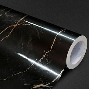 Adesivo Revestimento Mármore Preto Impermeável 6M X 60Cm