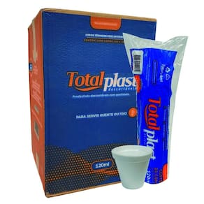Copo Termico De Isopor 120Ml Com 1000 Descartavel Totalplast