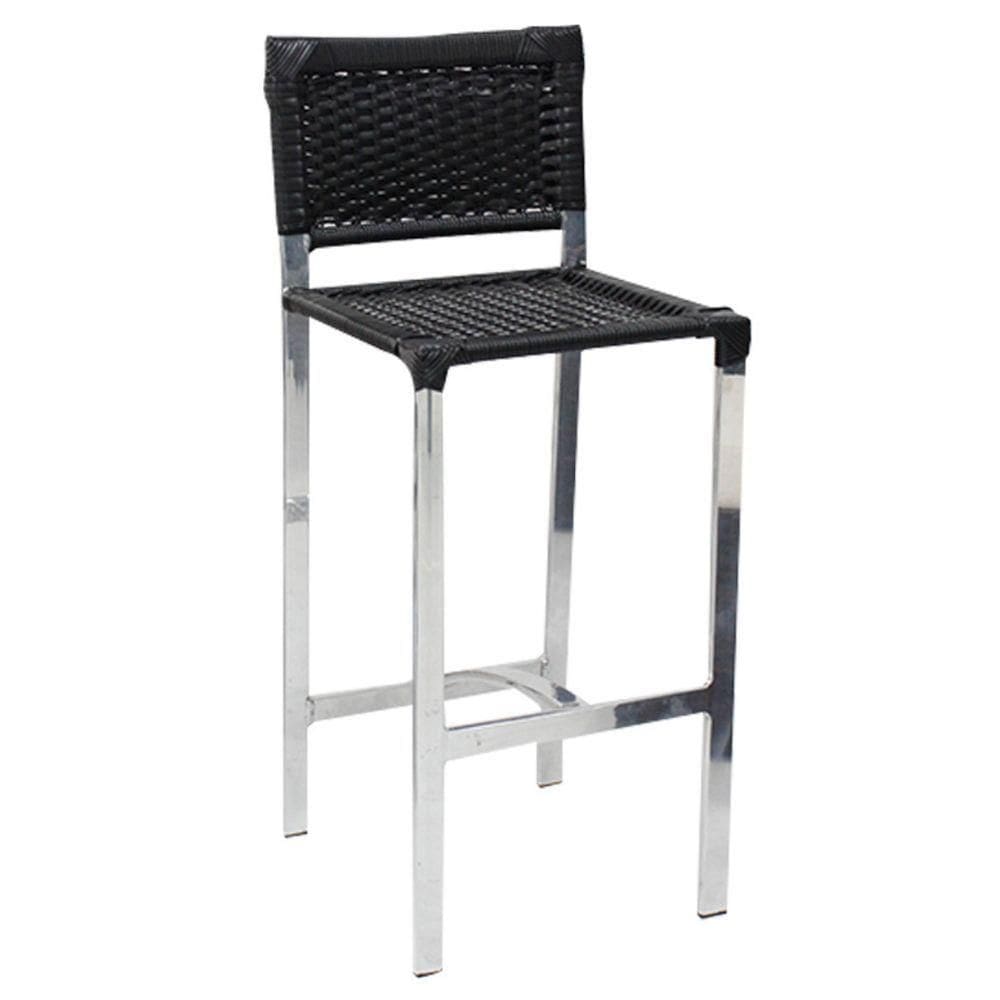 Banqueta Alta Modelo áscoli Polido Preto