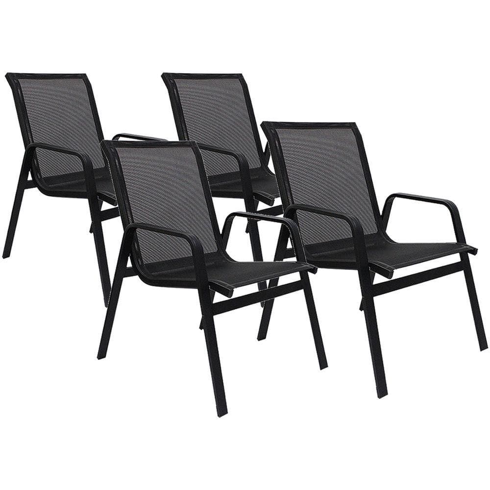 Kit 4 Cadeiras Lótus Premium Preto